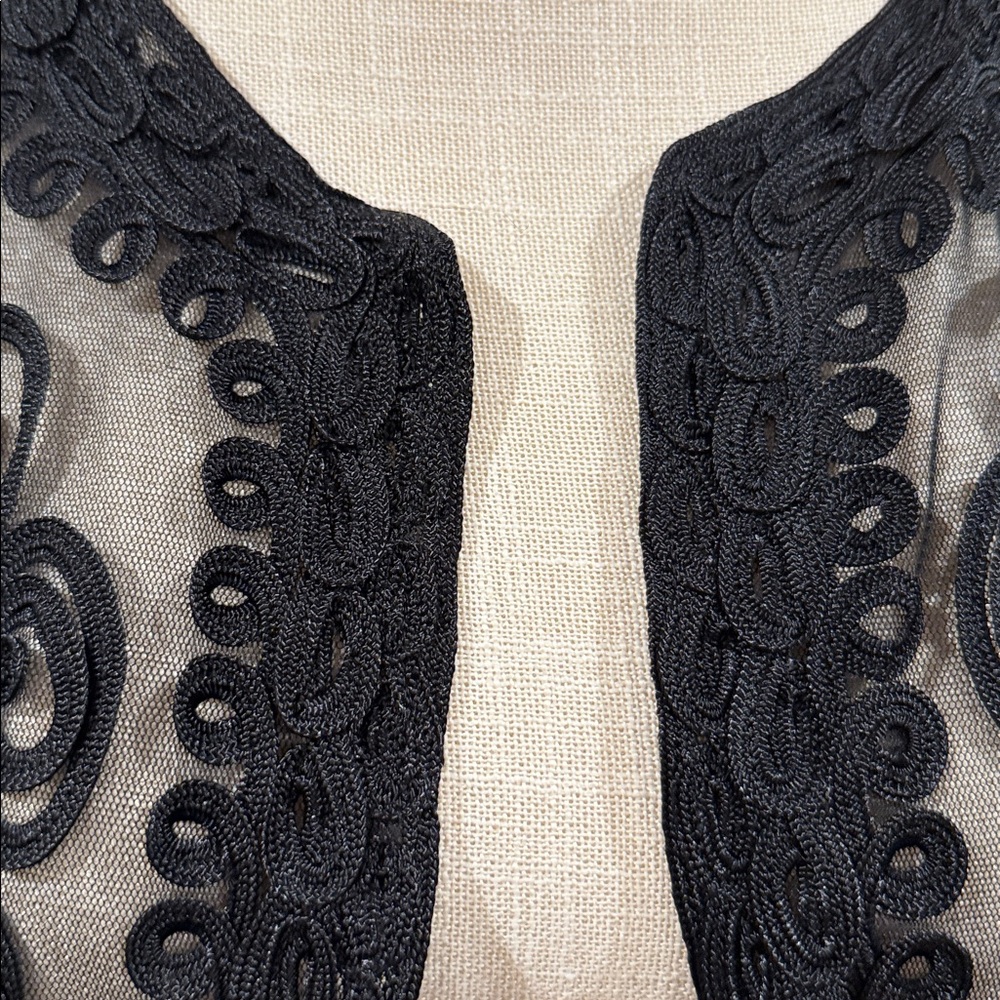 Elegant Black Sheer Lace bolero - Picture 2 of 5